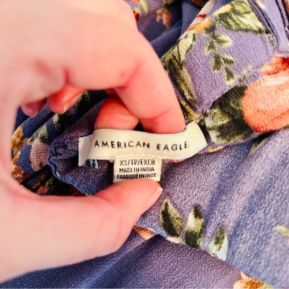 American Eagle Purple Floral Jumpsuit - Picture 12 of 12